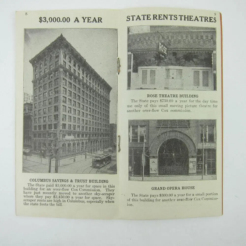 Ohio Governor James Cox Political Opposition Fact Book Sky Scraper Antique 1910s - Picture 7 of 15